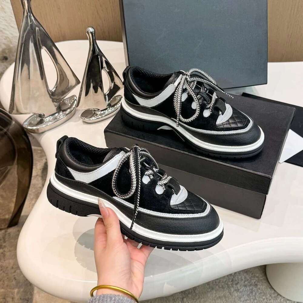 Sneakers Sewing Sports Natural Cow Suede Flats Leisure Round Toe Designer Shoes atillas De Mujer Women Genuine Leather 01