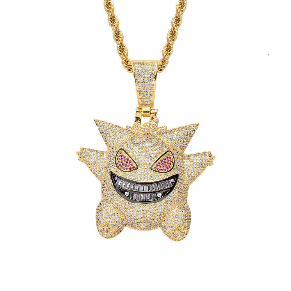 Luxury designer DagengGhost Cartoon Hip Hop Pendant, Ice out VVS Moissanite necklace with free shipping