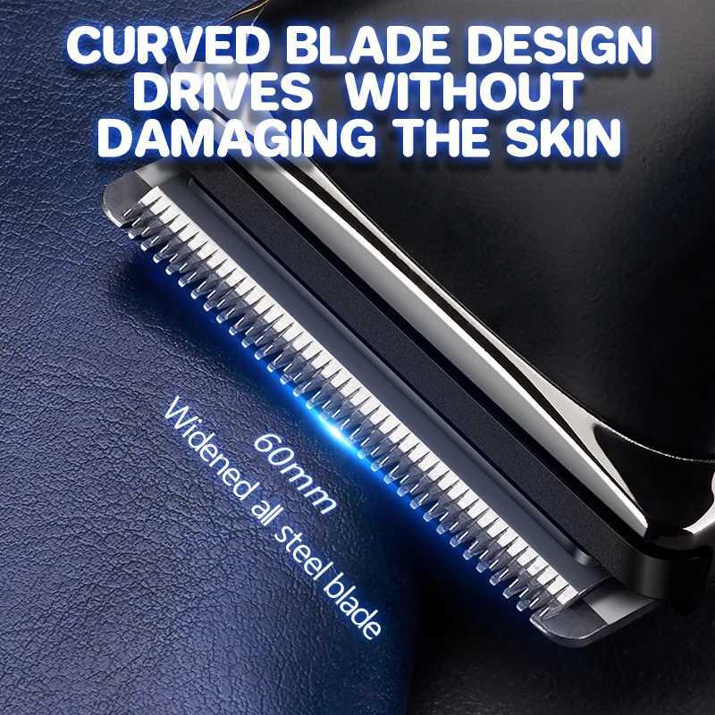 Washable Electric Self Hair Trimmer Self-Cut Haircut Kit Fade Style Clipper For Men Skull Bald Head Shaver Width Cutter BladeT251120