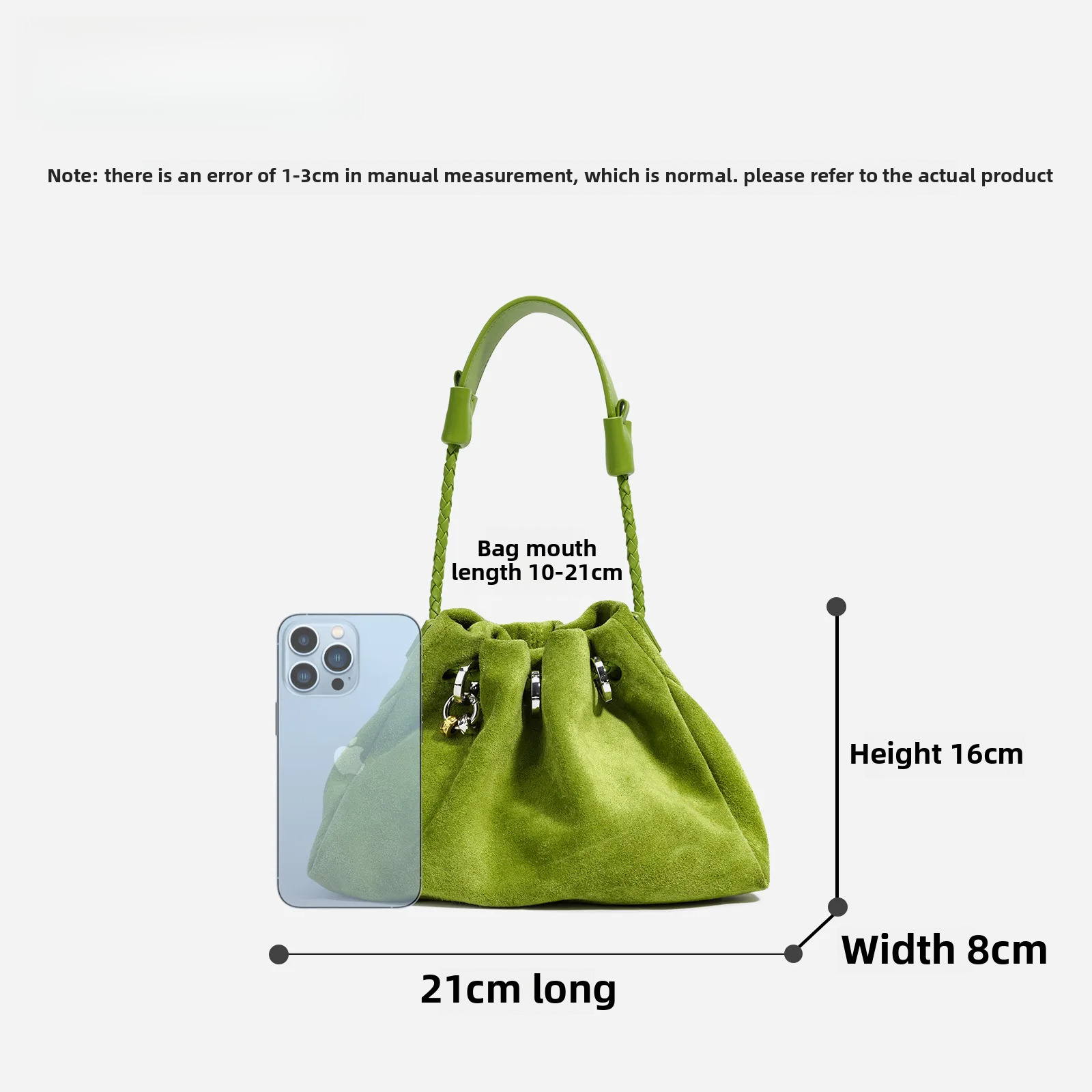 Designer bag handbags women New Arrival Lime Green Suede Drawstring Bucket Bag Women Fashion Handbag Luxury Style