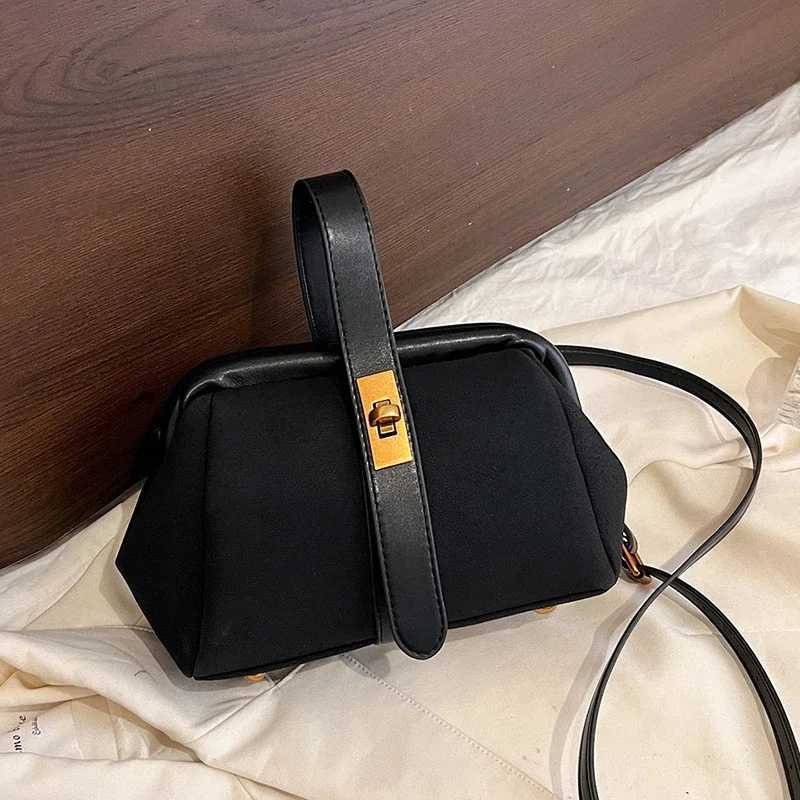 Sense of Luxury Solid Faux Suede and PU Frame Shoder and Crossbody Bags 2025 New High Quality Unique Design Handbags for Wen Y251120