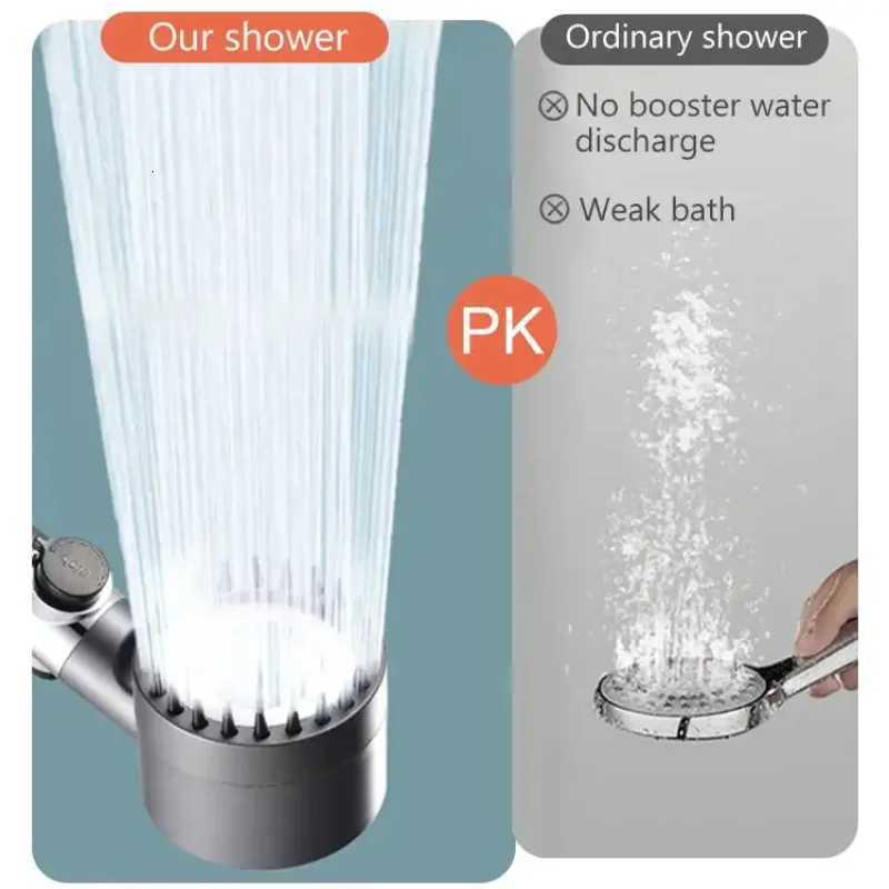 3 Mode High Pressure Shower Head Adjustable ShowerHead Filter With Massage Brush One-Key Stop Shower Bathroom AccessoriesM251120
