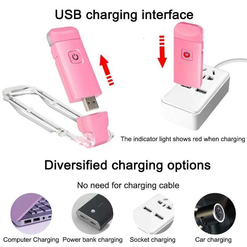 Mini Light Reading Clip Light LED Small Night Light USB Charging Adjustable Brightness Eye Protection Portable Flashlight M251120