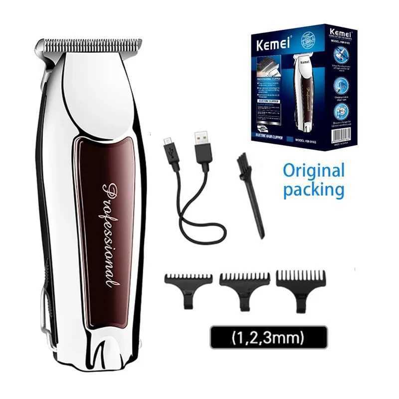 Kemei KM-9163 USB Rechargeable Professional Men Hair Trimmer Electric Low Noise Cordless Haircut MachineT251120
