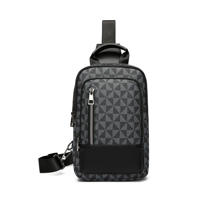 Free shipping Designer Bag Men's Chest Bag Large Capacity Luxury Bag Crossbody Bag Multifunctional Chessboard Pattern Casual Shoulder Bag