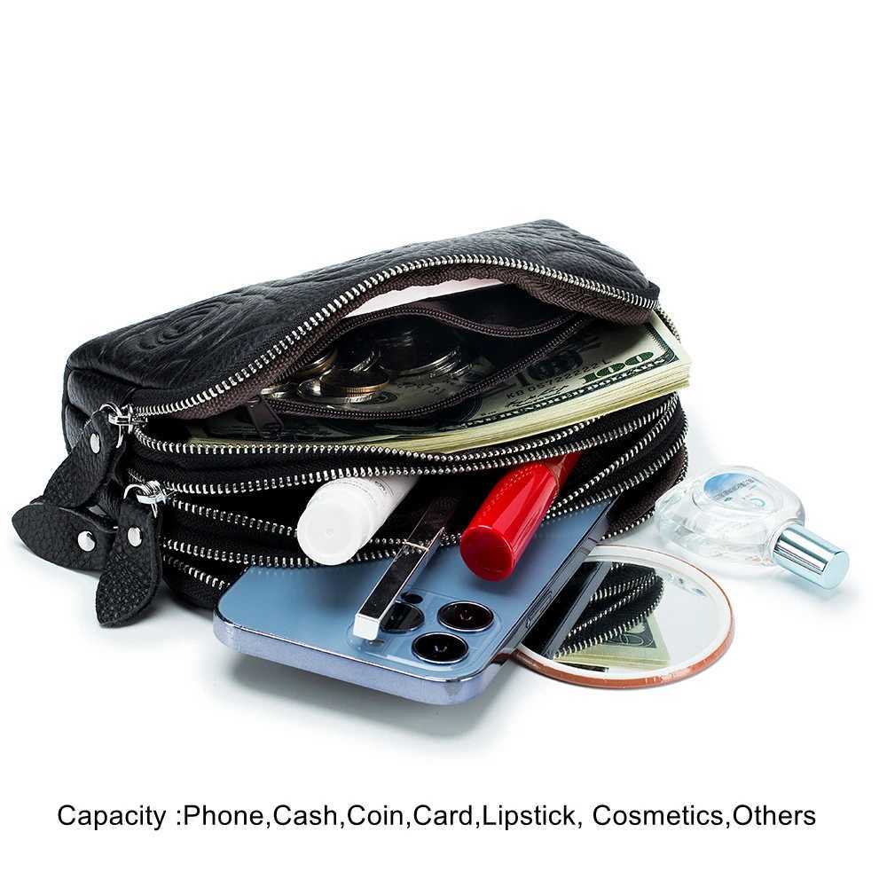 Genuine Leather Wallet Handbags For Women Embossing Process Rectangle Small Luxury Designer Female Messenger PurseW251120