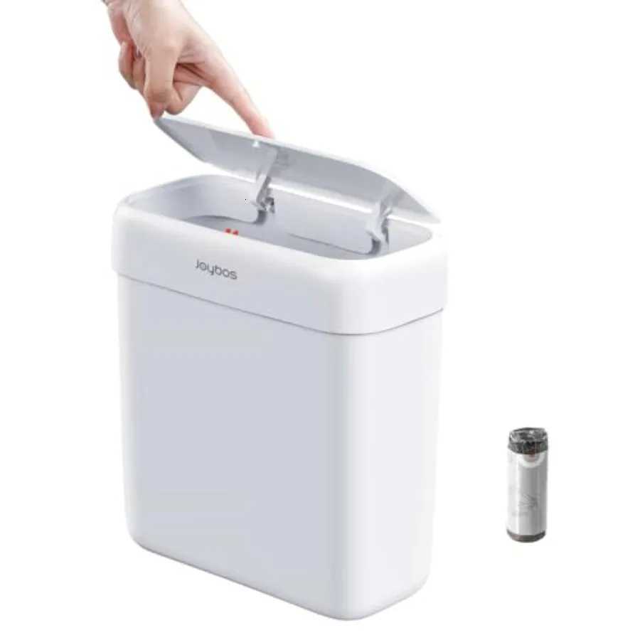 Small Trash Can with Lid 26 Gallons 92 Qt Garbage Can with Press Top for RV Bathroom Kitchen Bedroom Office White Dog Proof P C251120