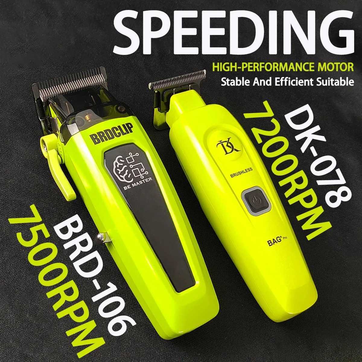 Professional Electric Hair Clipper BRD 106 with Base 7500RPM Hair Trimmer for Man DK-078 DLC Blade 7200RPM Barber Shop 2PC SetT251120