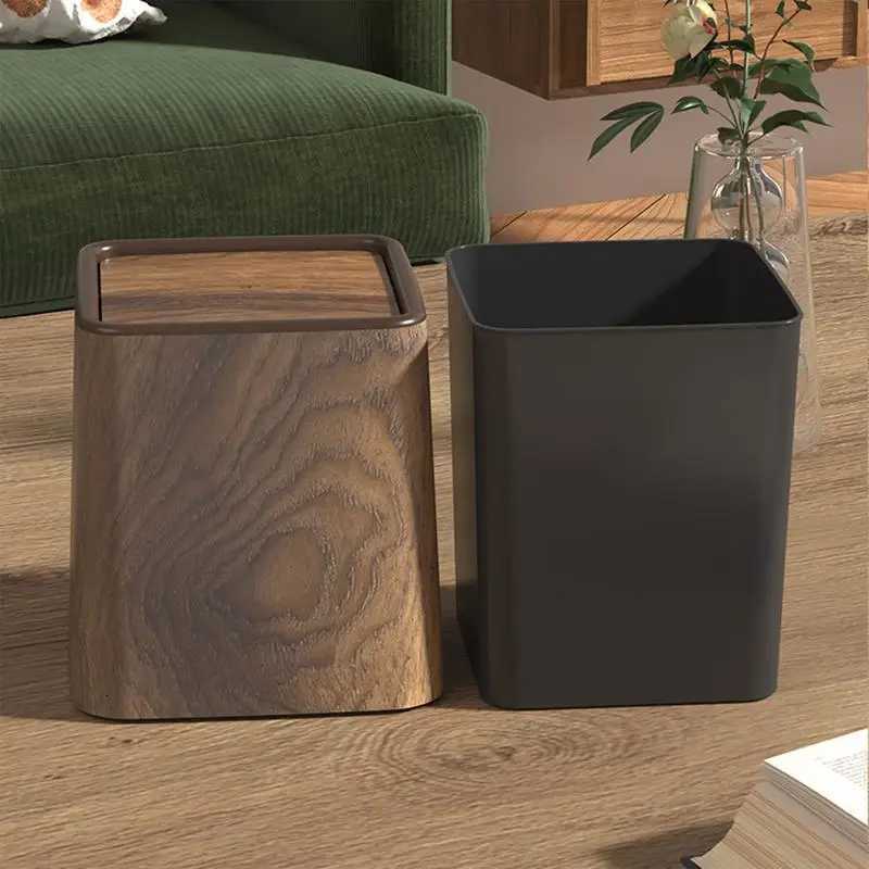 Bedroom Garbage Can Small Trash Bin Desk Decor Dustbin With Lid Space-Saving Storage Container Desktop Accessories For Bedroom C251120