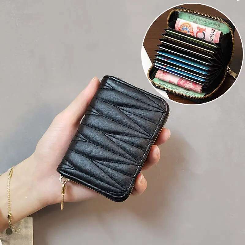 Exquisite New Multi-Card Slot Compact Anti-Degaussing High-Value Coin ID Bag For Women Holder Woman Cards Wallets Wallet 2025 Pu Designer Bag