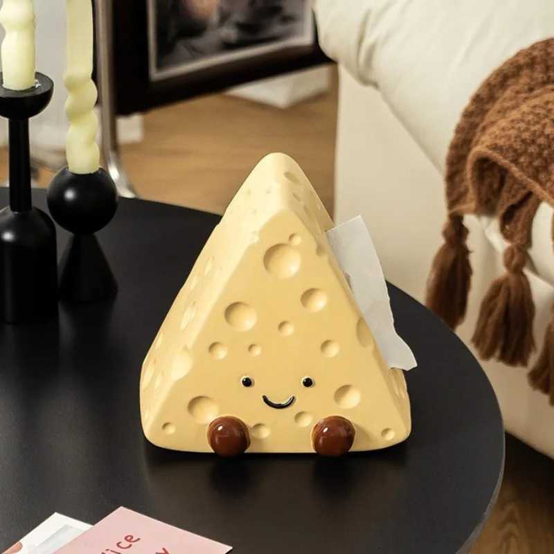 Cream Style Ceramic Tissue Box Cover Cute Tabletop Decor for Living Room Bedside Dressing Creative Toilet Paper Holder C251120