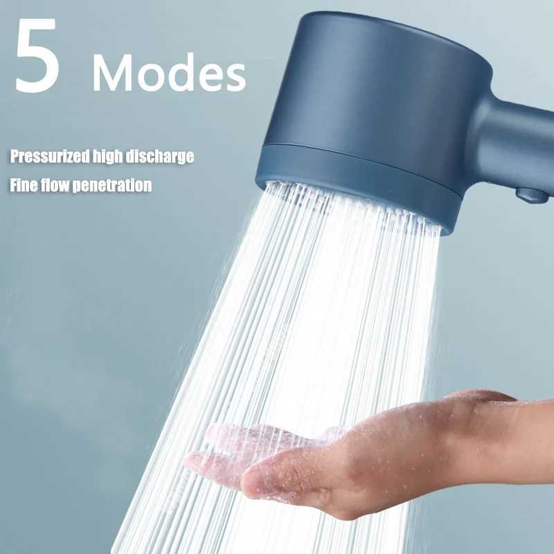 5 Modes Shower Head High Pressure Showerhead Portable Filter Rainfall Faucet Tap Bathroom Bath Home Bathroom AccessoriesM251120
