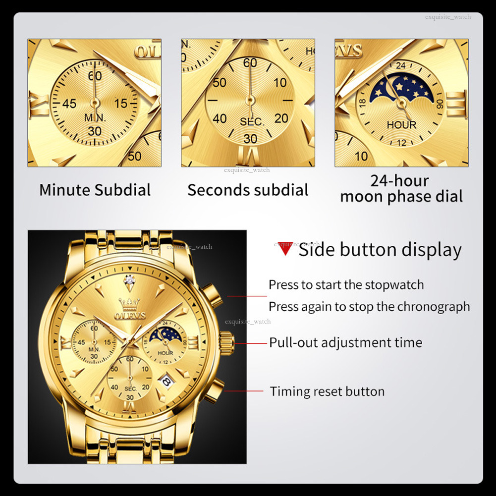 OLEVS Designer Men's Watches Multi-functional Quartz Watches Business Waterproof Men's Watches Luxury Watches Free Delivery And Wholesale