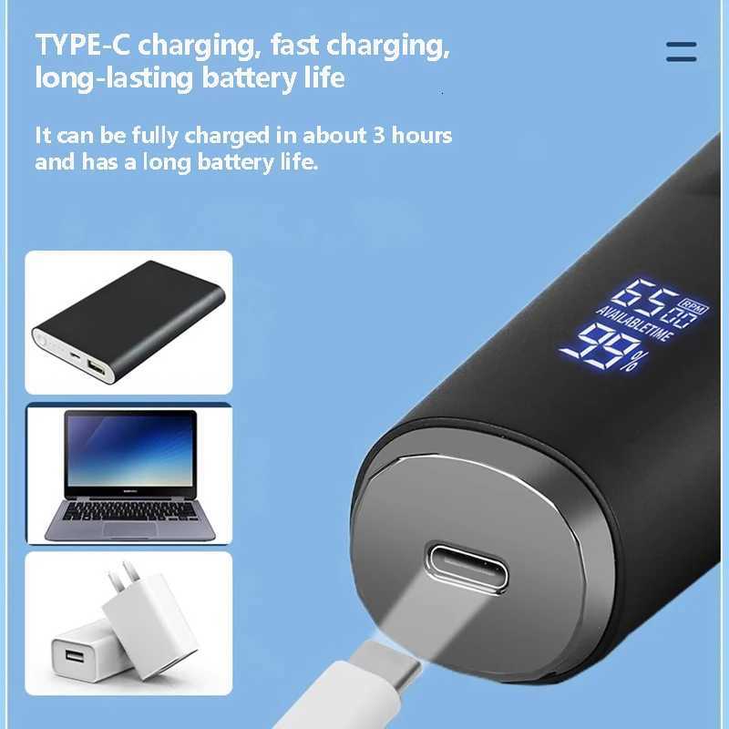 Electric Hair Clipper Professional Cordless Usb Rechargeable Hair Clippers With Light electric hair clipperT251120