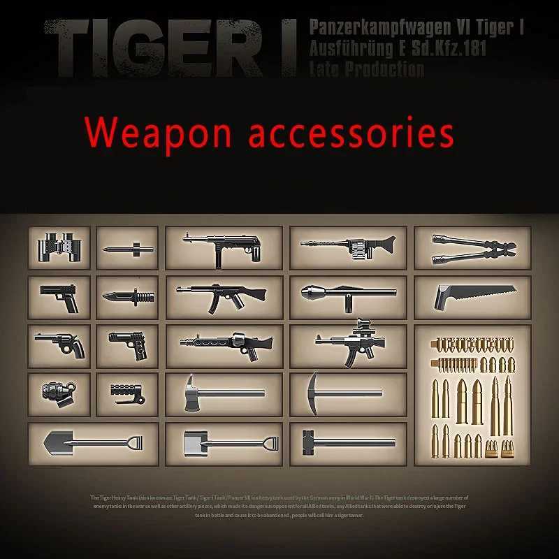 Military WW2 Tiger I Heavy Tank Building Blocks KV-2 Panther Tanks Army Weapons Soldiers Bricks Kids Toys Children Birthday Gift W251120