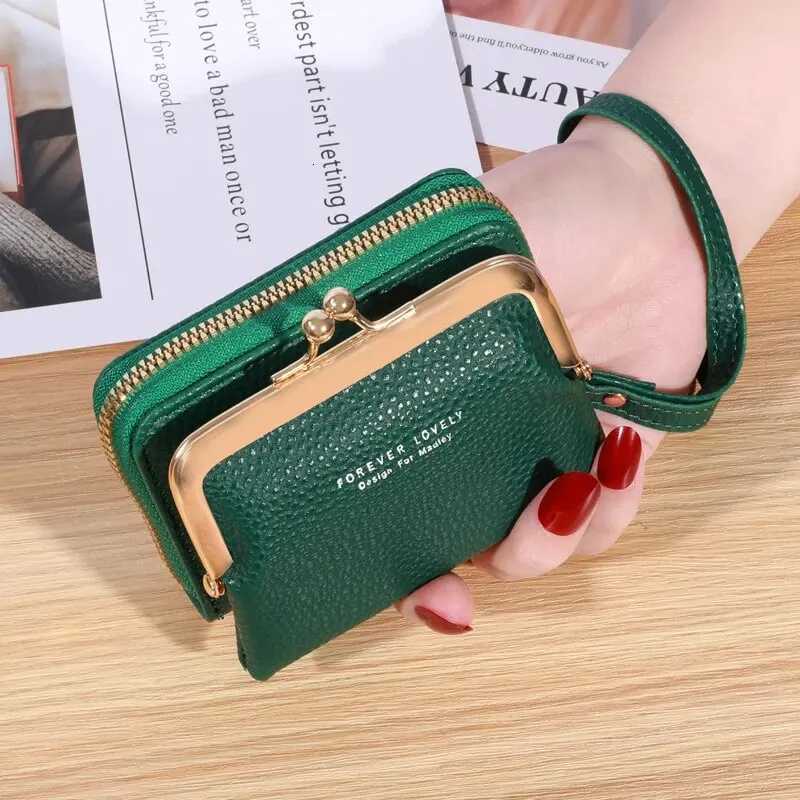 Wallet Womens Fashion Wrist Strap Short Zero Wallet Large Capacity Coin Clip Bag Multiple Card Positions Card Bag Money ClipW251120