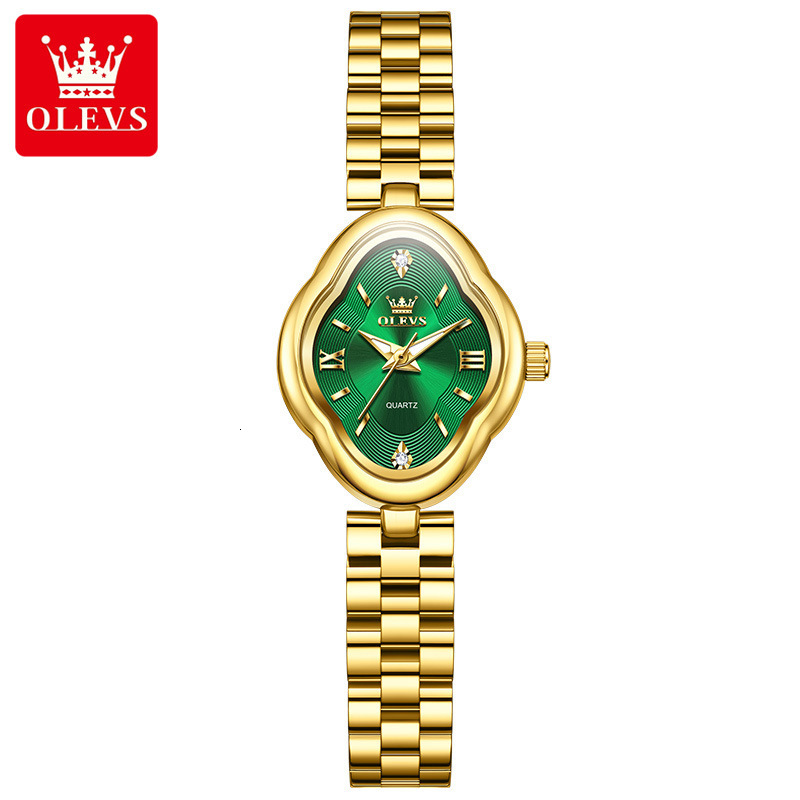 OLEVS Ms. Ou Offers A Watches Men Designer Brand-new Oval-shaped Retro Quartz Small Gold Watch That Is Waterproof And Luminous A Women's Watch Wi