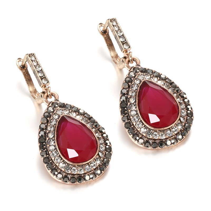 Rose Hollow-out Zircon Earrings with Diamond Inlays and Copper Ear Clasps designer earrings moissanite earrings designer gold earrings for woman desig - view 6
