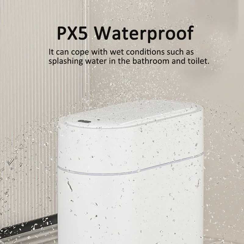 9L Two-way Automatic Bagging Adsorption Rubbish Bin Smart Sensor Trash Can with Lid Home Wall Mount Kitchen Dustbin Garbage Can C251120