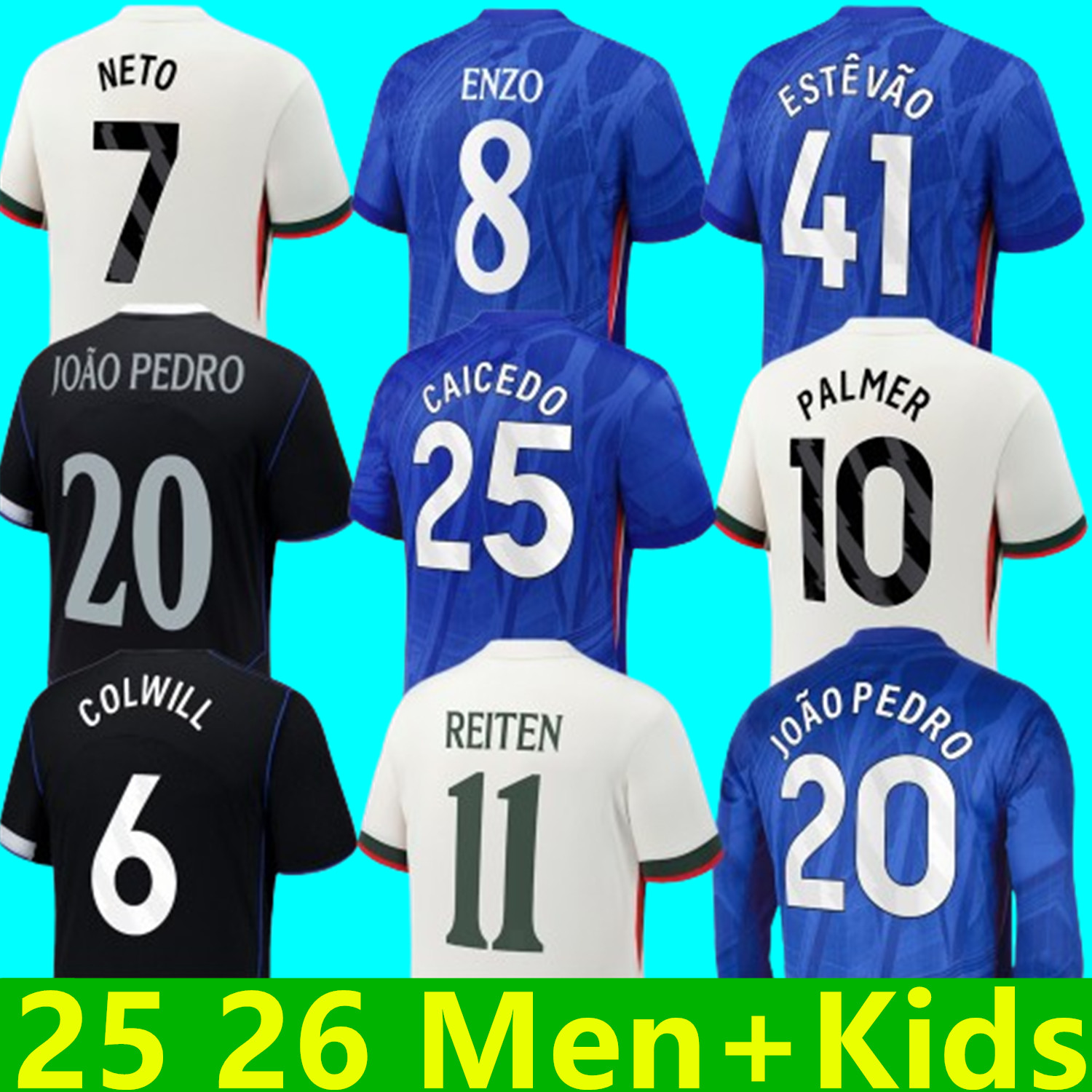 25 26 PALMER Caicedo CFC Nkunku Enzo JOAO PEDRO NETO Jackson soccer jerseys ChelseaSE Club Cup Disasi Fernandez Mudryk JAMES DELAP GITTENS football shirt men kids 12