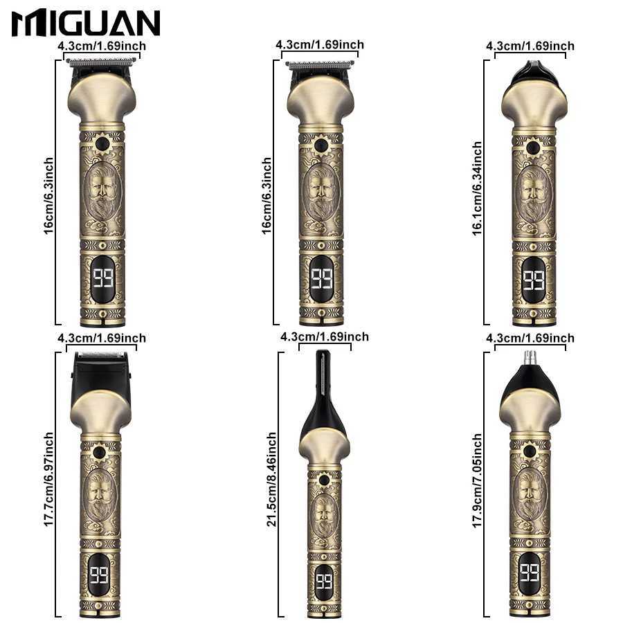 Hair Clippers and 6-in-1 Beard Trimmer Set for Men Professional Cordless Hair Trimmer Barber Clippers for Haircut Fade BeardT251120