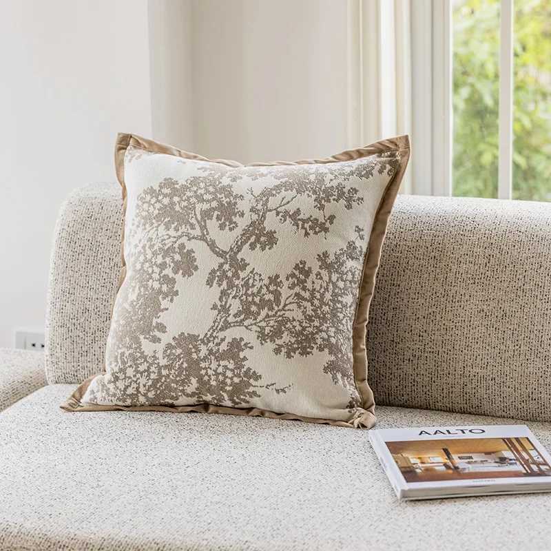 Pillow Case Brown coffee Modern Simplicity Covers Decorative Nordic Light Luxury Case 4545 Jacquard Living Room slip C251120