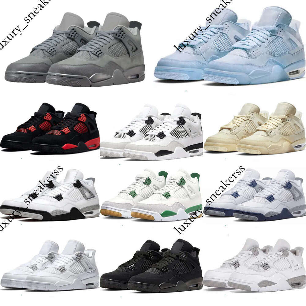 Jump Men 4 J4 Baketball Sport Trainer 4S Military Black Blue Navy Cat jordably Bred jordanly Sail Wet Cement jordaly Rare Metallic Gold Outdoor Shoe Thunder W