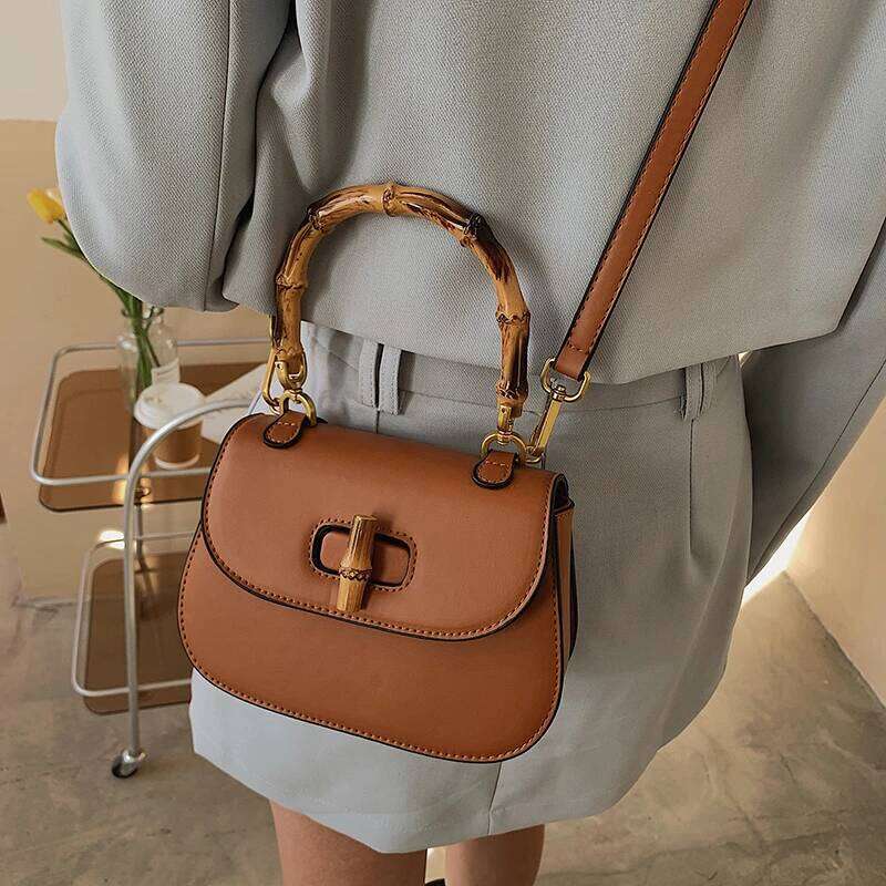 Top Brand Bamboo Saddle for Women High Quality Shoulder Bags Fashion Purses and Handbag Designer Crossbody Bag Cute Satchel