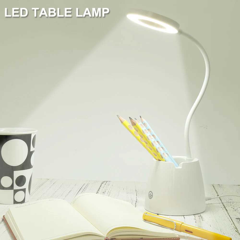 Dimmable Table Light Flexible Touch Control Reading Lamp Flexible Book Desk Night Light USB Rechargeable For Studying Bedside M251120