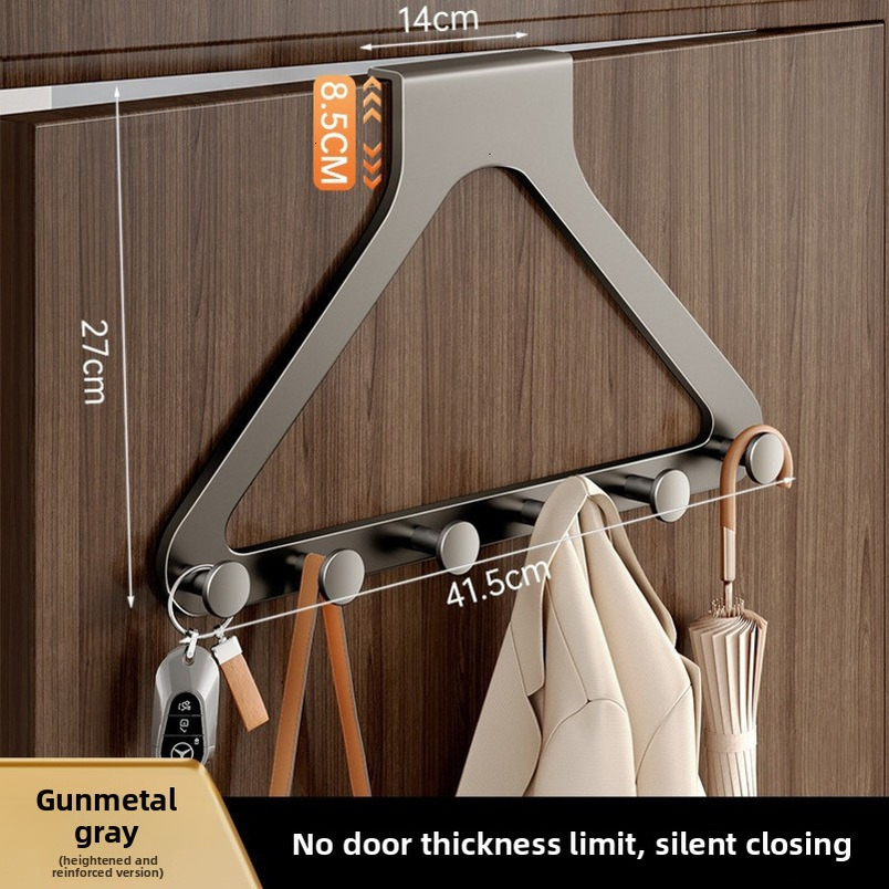 Over-the-Door Hook No-Drill Bedroom Back Storage Rack Magic Door Clothes Hanger