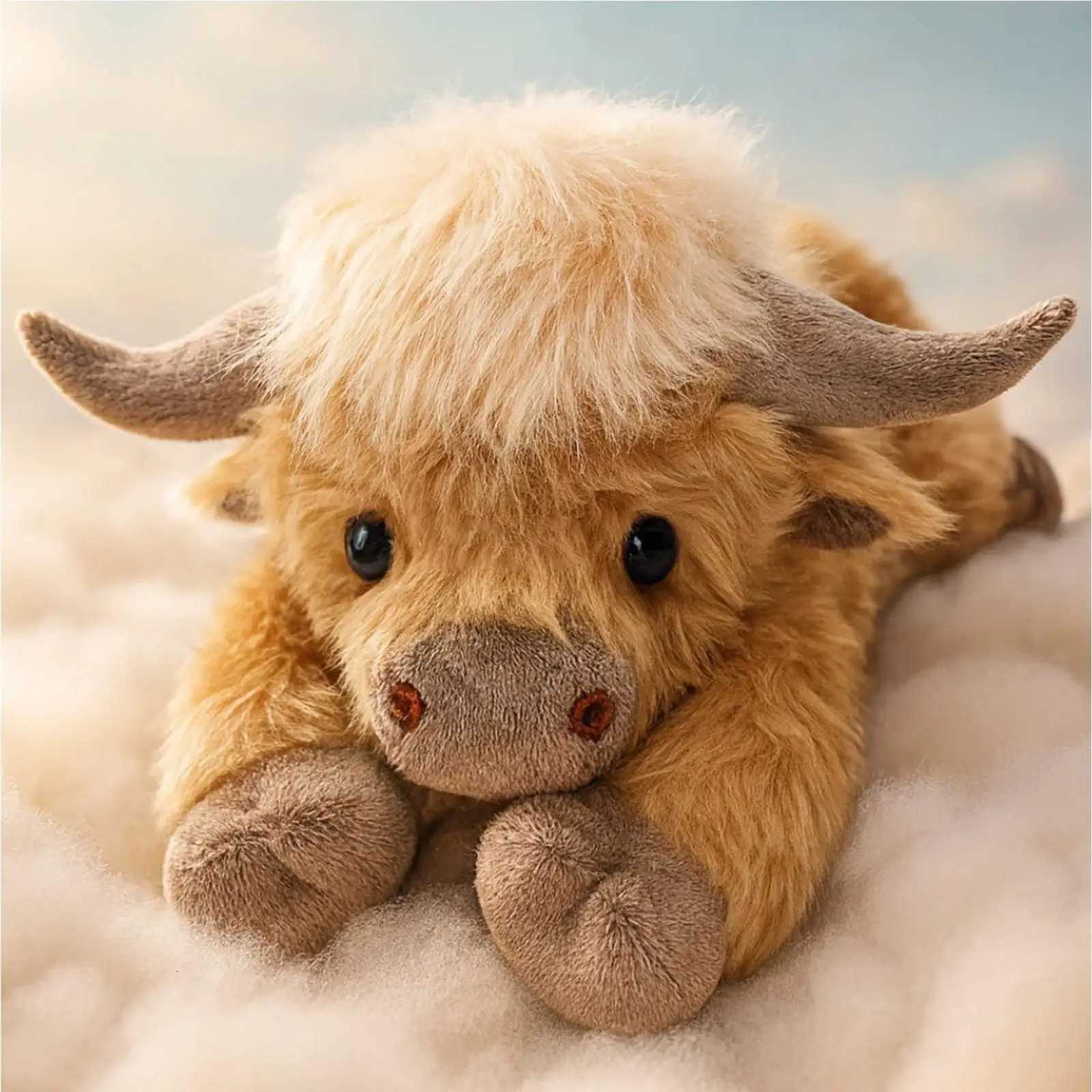45cm Kaiis Cow Plush Pillow Sleeping Companion Stuffed Animal Pillow Doll Creative Weighted Cow Plush Toy Home DecorXJ251120