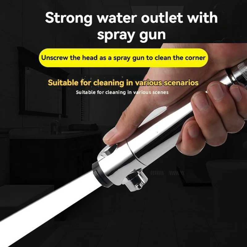Powerful booster hand shower head PP cotton filtration one-touch stop water adjustment filtration water purification shower headM251120