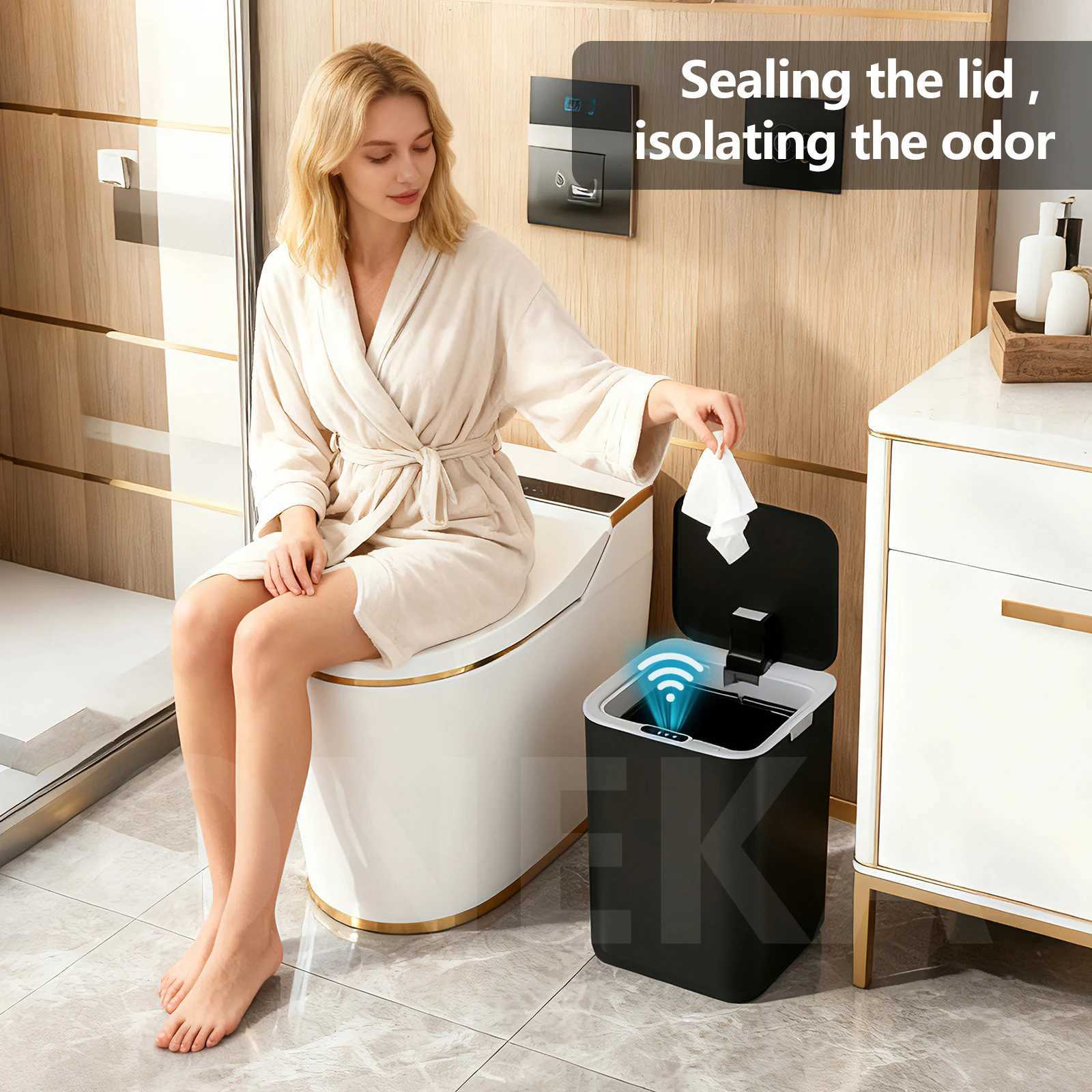 Touchless Smart Trash Can Automatic Opening Induction Trash Bin Garbage Can For Kitchen House Office C251120