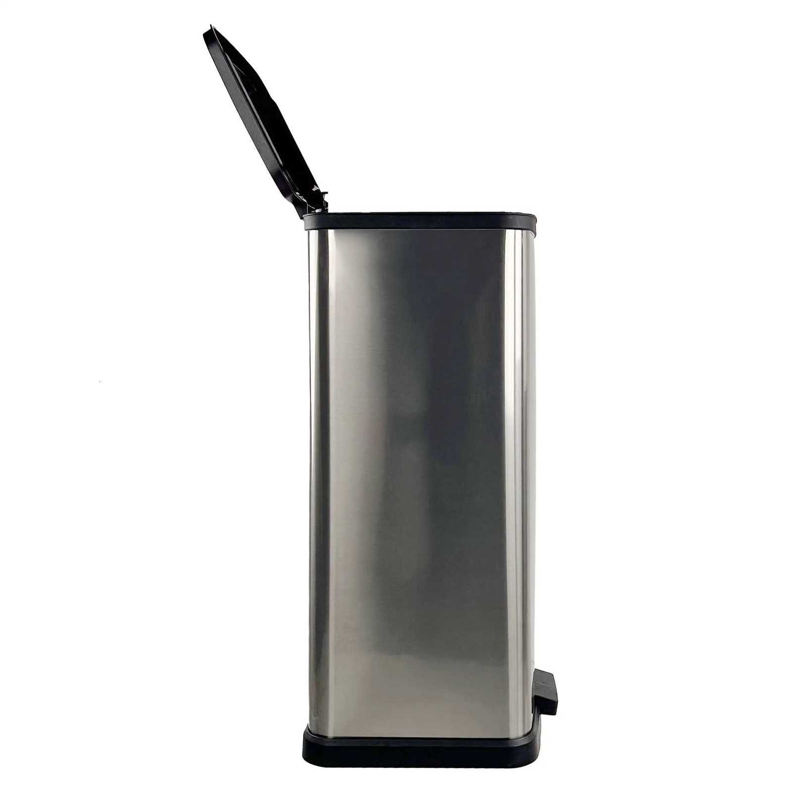 133 Gallon Trash Can Plastic Touch-Up Kitchen Trash Can White C251120