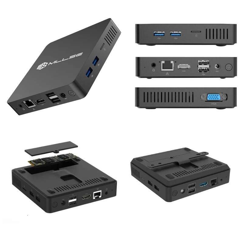 MLLSE M2 Pro Mini PC Powerful 8GB RAM 256GB SSD Intel J3710 Windows 10 - Compact Ideal for Home Business Gaming