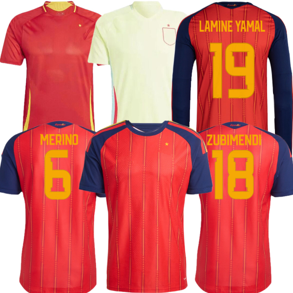 2025 2026 Spain LAMINE YAMAL AZPILICUETA soccer Jerseys national team unifroms 25 26 FERRAN CANALES ANSU FATI KOKE ASENSIO PEDRI MORATA Men kids kit football shirts