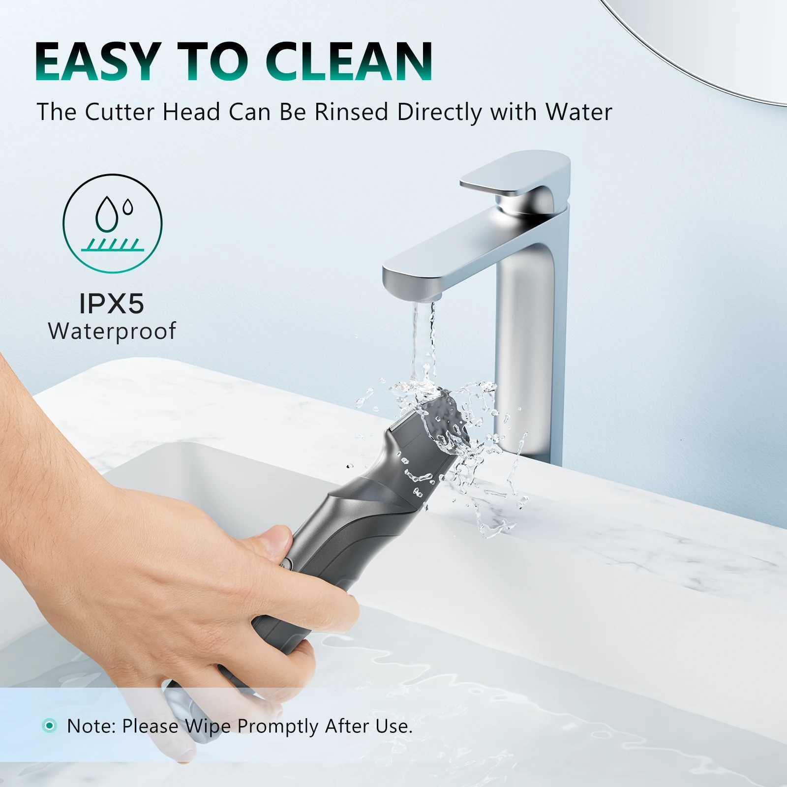Kensen S6 Electric Hair Trimmer for Men Body Groomer Clipper IPX5 Waterproof Portable Groin Pubic Hair Trimmer Razor For BarberT251120
