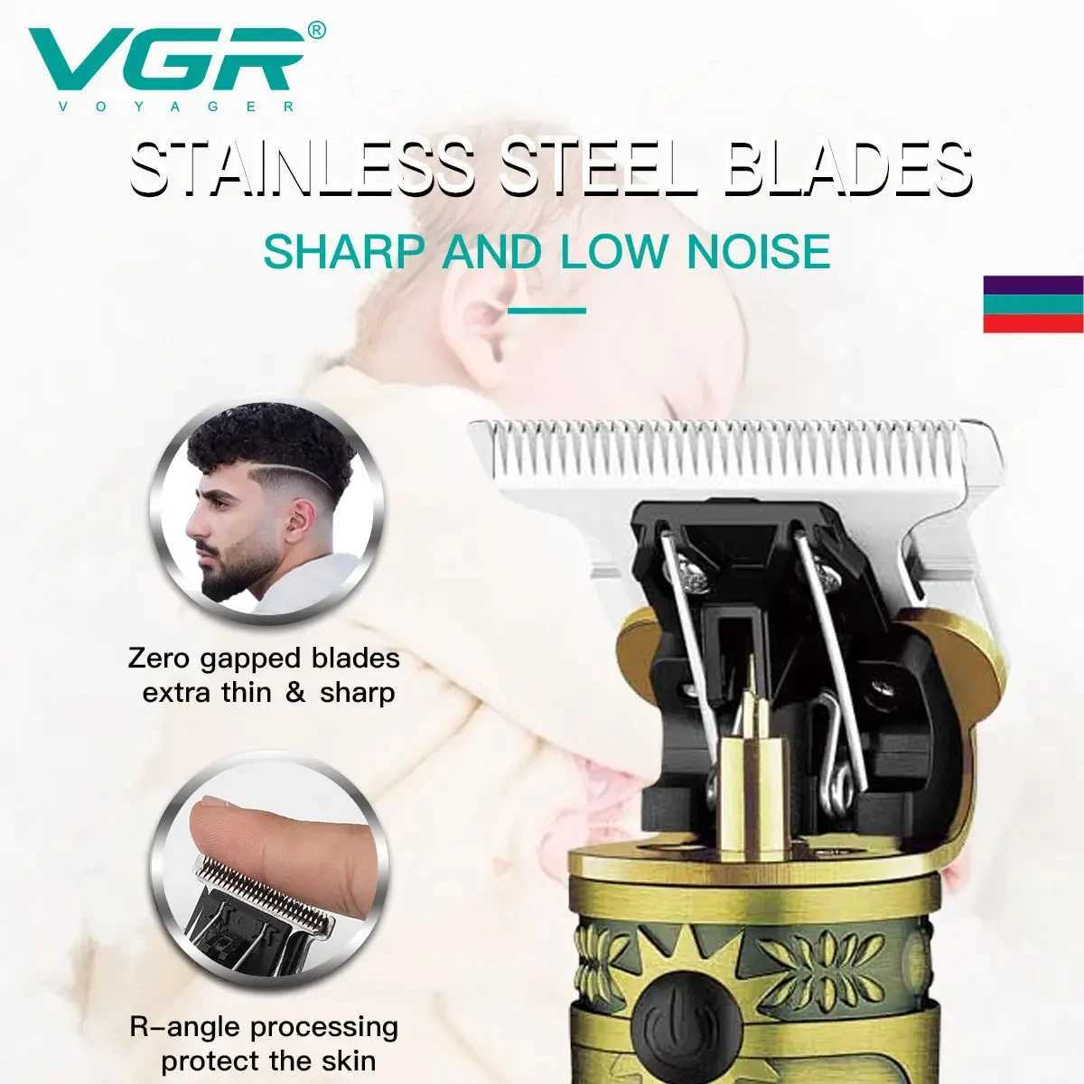 VGR 228 T-blade barber machines professional beard trimmer cordless hair clipper electric hair trimmer for menT251120