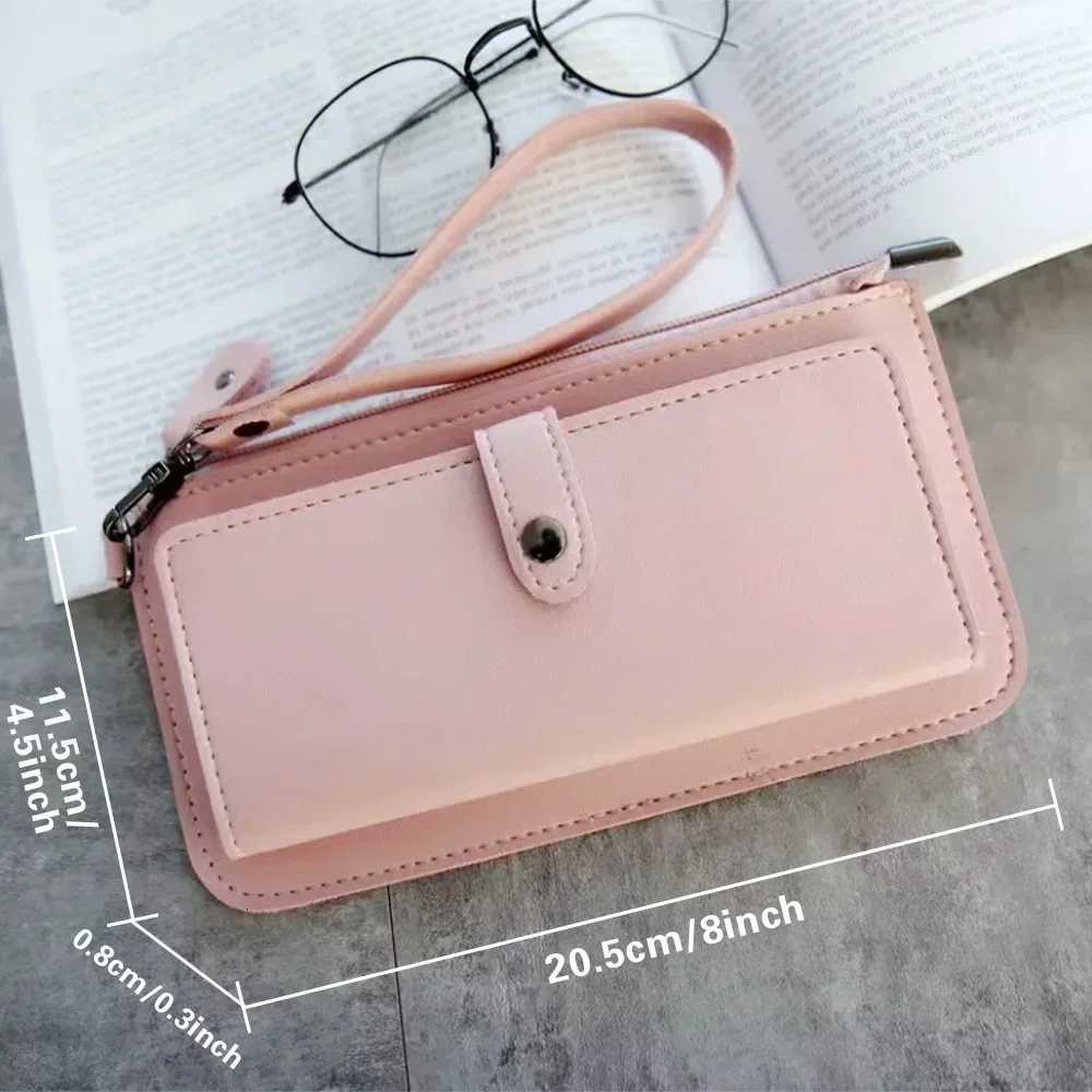 Fashion Zipper Wallets Womens Purses Handbags Leather Billfold Wallet Anti Thief Rfid Minimalist Wallet Rose Gold PatternW251120