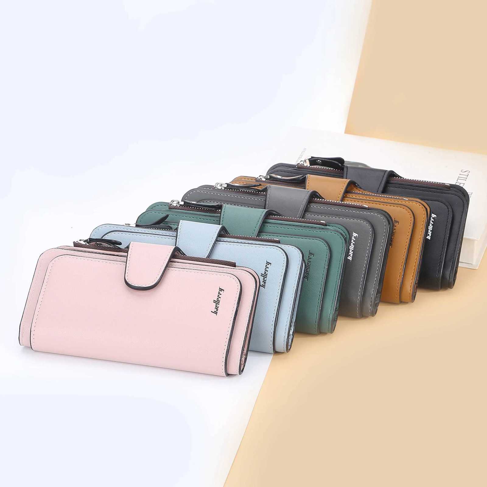 2024 Women Long Wallets Name Engraving Top Quality 15 Card Holders Classic Female Purse Zipper Brand Wallet For WomenW251120