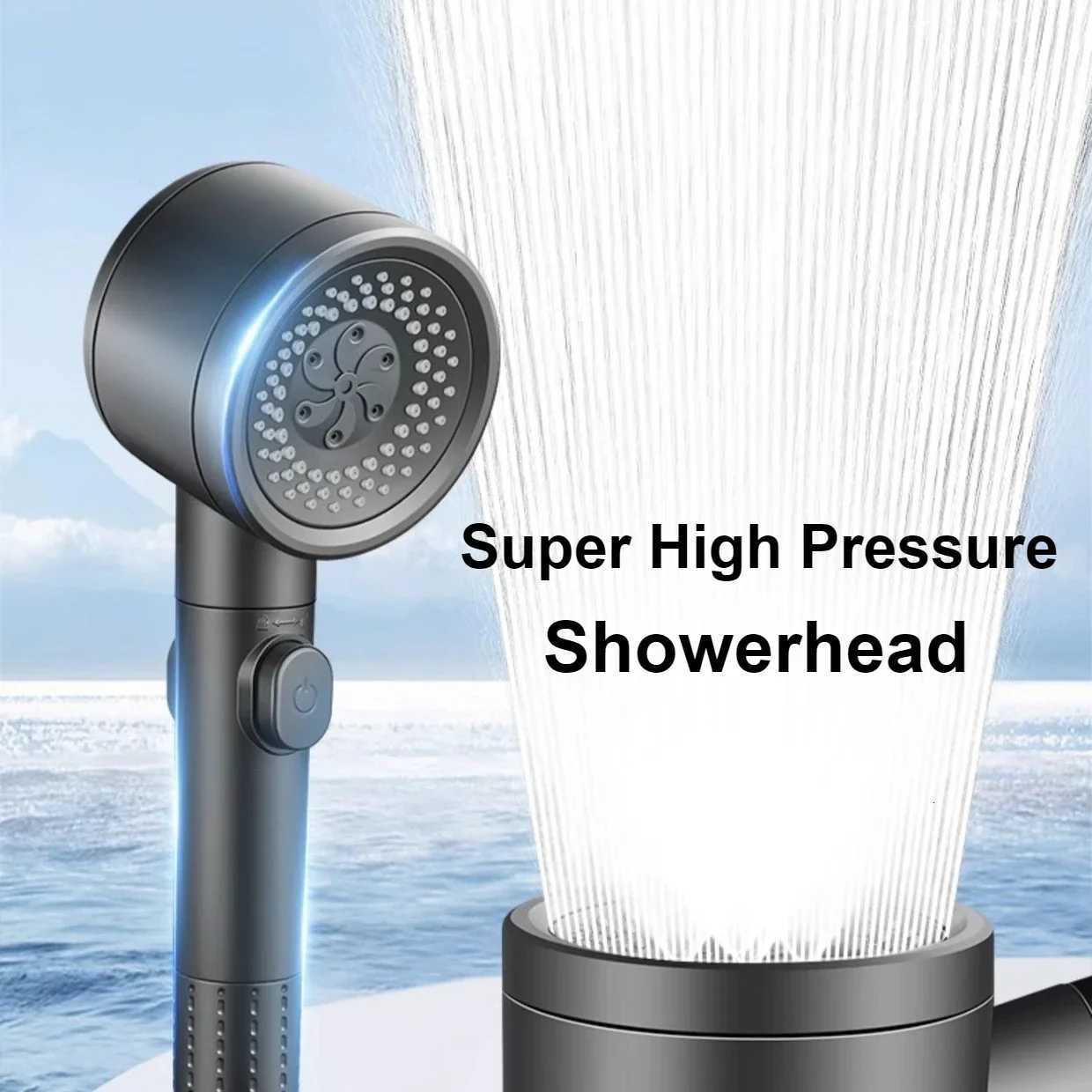 Handheld Shower Nozzle 3 Modes Adjustable Showerhead Household Bathroom Supercharged Shower Head Shower AccessoriesM251120