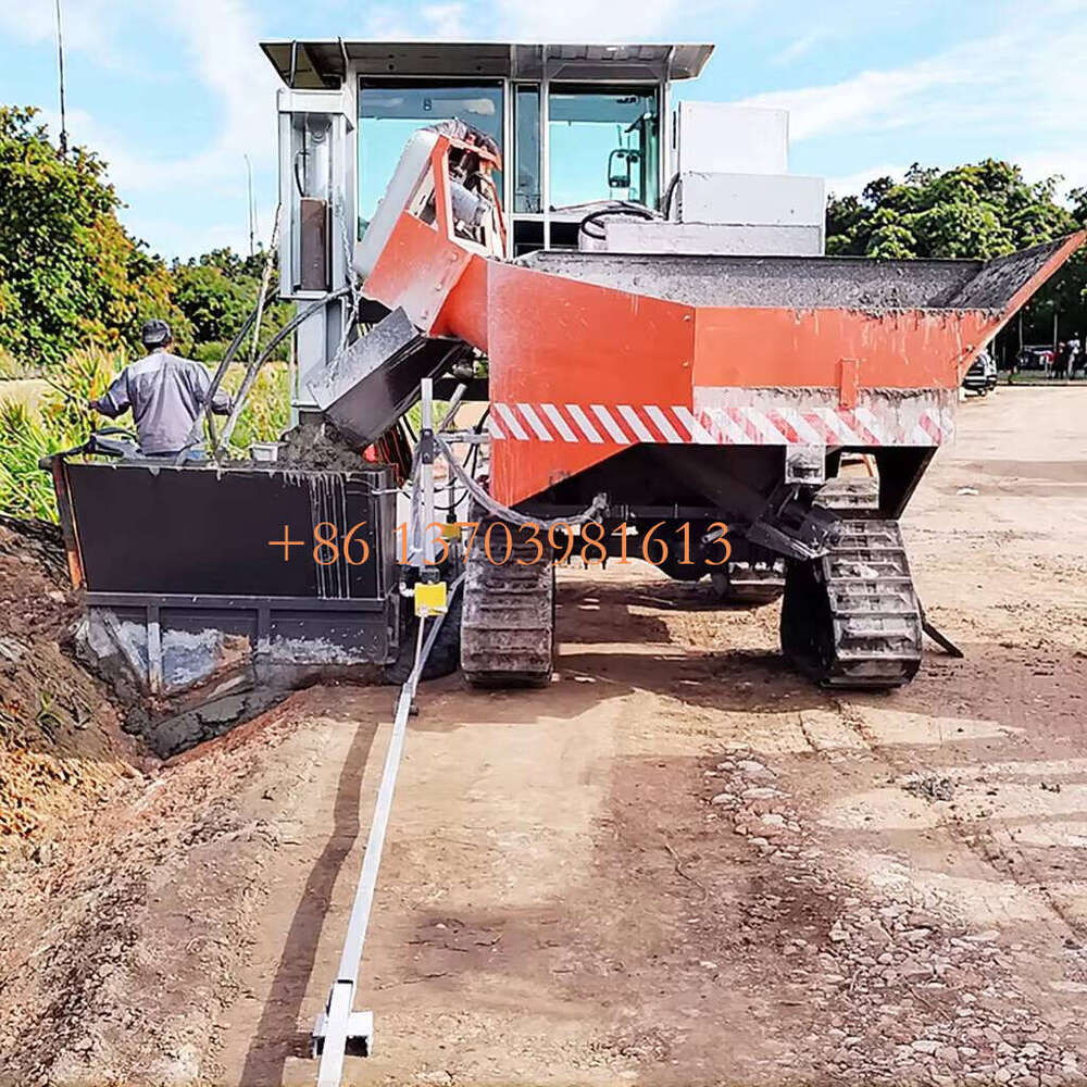 Precise-Cut Concrete Curb Paver Machine With Laser Edge Guide Micro-Adjust Knob for Historic District Curbing