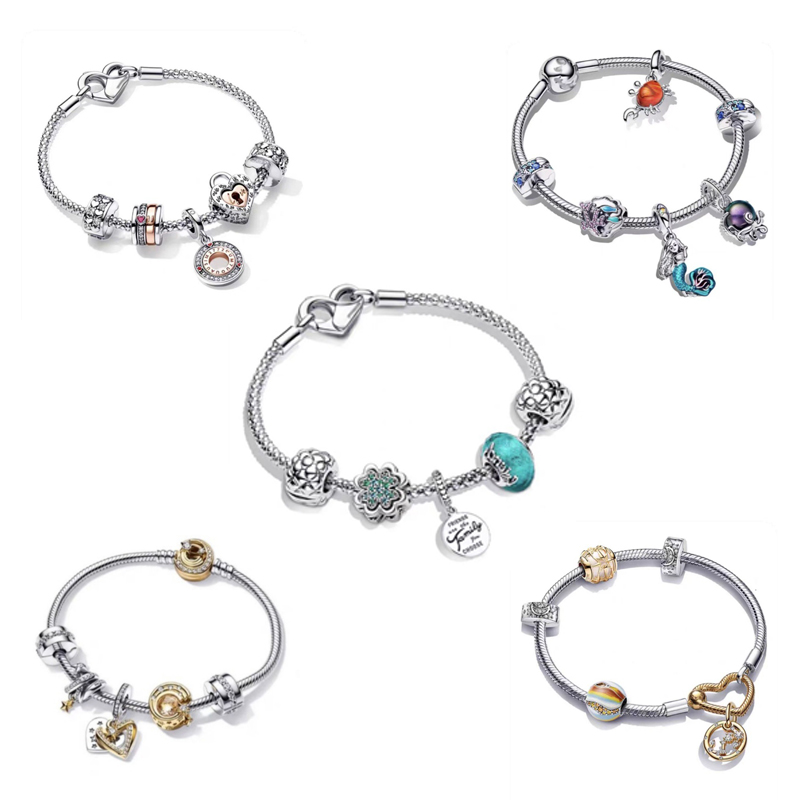 With Box Classic 925 Sterling Silver Bracelet Designer For Women Star bead Charm Bracelet Designer Jewelry Woman Christmas Gift