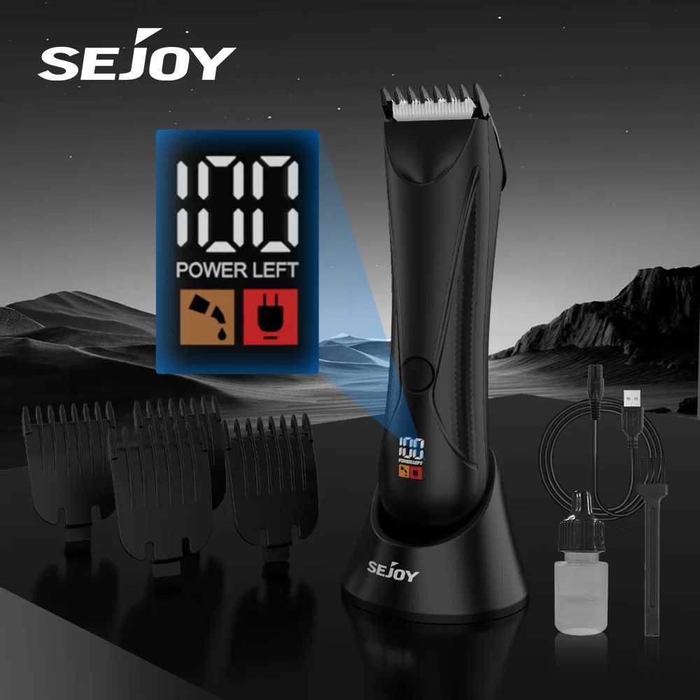 Sejoy Body Hair Trimmer for Men Bikini Electric Trimmer Groin Body Shaver Groomer Arm Beard Razor RechargeableT251120