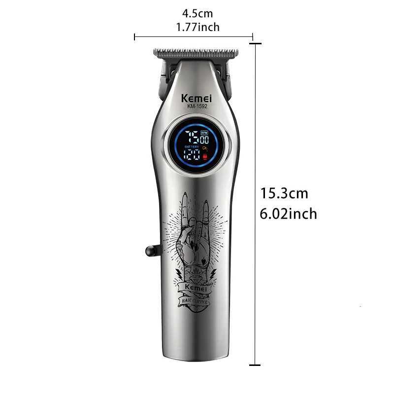 Kemei Electric Hair Clipper and Shaver Rechargeable Beard Trimmer Professional Hair Clipper for Men KM-1592T251120