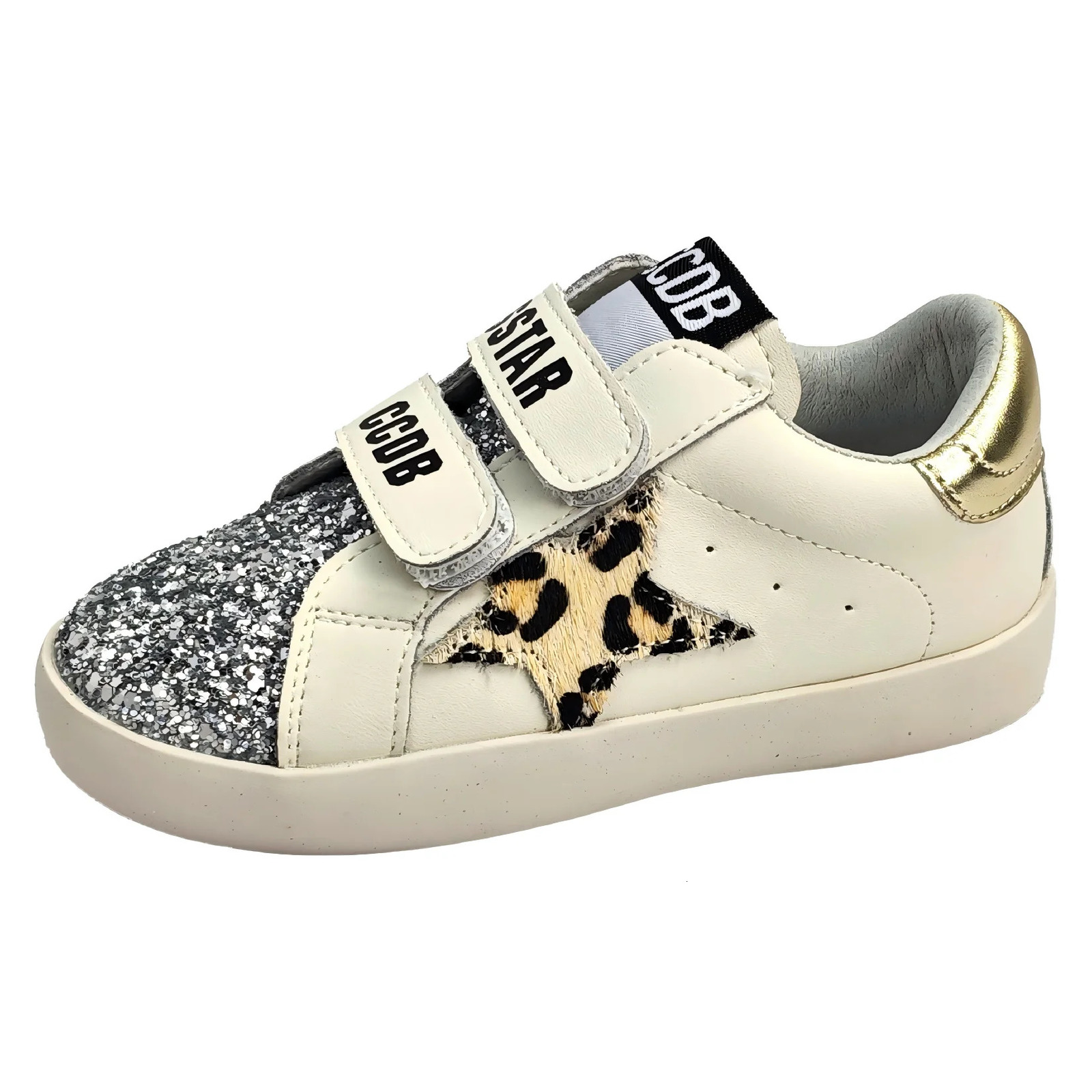 Autumn Childrens Boys Girls Genuine Leather Sequin Magic Sticker Dirty Sneakers Kid Toddler Casual Flats Single Shoes 251113 XJ260303