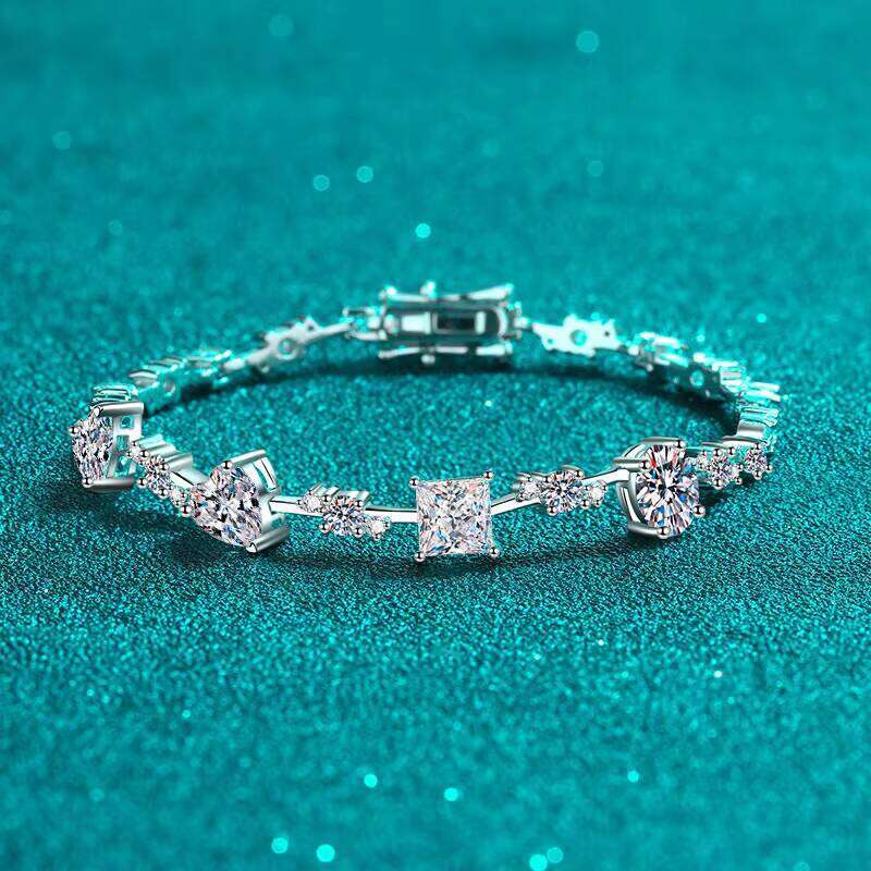 14K 1ct 2ct 3ct Princess Cut Tennis Bracelet Lab Grown