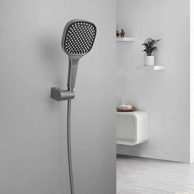 Rose Gold Chrome Matte Black ABS Hand Shower Set with Holder And Hose Wall Mounted Handheld Shower Head for BathroomM251120