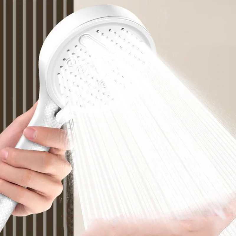 12CM Big Panel Pressurized Shower Head 5 Modes Adjustable Nozzle Water Saving Rainfall Shower Bathroom Faucet AccessoriesM251120