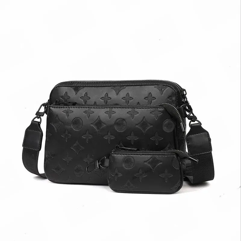 Luxury Designers Bag men Messenger POCHETTE TRIObags Wallet Man totes bag CrossBody bag Leather Shoulder Camera Bag with Purse Clutch handbags backpack